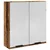 Kupaonski ormarić s ogledalom staro drvo 64x20x66,5 cm