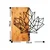 Wallity Zidna dekoracija Leaf, 56 x 58 cm,  Smeđa
