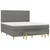 Vidaxl Box spring postelja z vzmetnico temno siva 180x200 cm blago