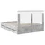 Krevetna konstrukcija s ladicama Betonski sivi 140 x 190 cm