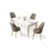 Hanah Home Trpezarijski set, 5 komada, Bež