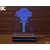 Black Cut 3D Lampa Slon, Crvena