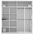 Garderobna omara Lux 203 cm - bela