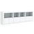 Komoda s LED svjetlima bijela 202x37x67 cm
