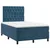Vidaxl Box spring postelja z vzmetnico temno modra 120x200 cm žamet