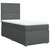 Vidaxl Box spring postelja z vzmetnico temno siva 90x200 cm blago