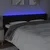 Vidaxl LED posteljno vzglavje črno 183x16x78/88 cm blago