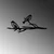 Aberto Design Dekorativna figura Bird On The Branch 08, 45x20 cm, 1.5 mm