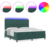 LED Box Spring Krevet Tamnozelena 200 x 200 cm Baršun