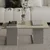 HANAH HOME Sto za dnevnu sobu Matris Grey Travertine