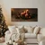 Slika božične sveče in storži - 120x60