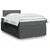 Vidaxl Box spring postelja z vzmetnico temno siva 120x200 cm blago