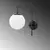 Opviq Zidna lampa E14 Socket, Crno-Bela