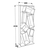 Hanah Home Polica za kuću Carmen, 63x153,6x24 cm, Braon-Bela