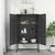 Visoka komoda antracit 80 x 35 x 135 cm čelična