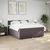 Vidaxl Box spring postelja z vzmetnico temno rjava 180x200 cm blago