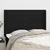 Vidaxl Vzglavje z ušesi črno 147x16x118/128 cm blago