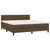 Vidaxl Box spring postelja z vzmetnico LED temno rjava 160x200cm blago