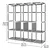 Sklopivi tekstilni ormar / garderober sa policama - 170×45×169 cm, sivi