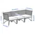 JUTHOLMEN Modularna sofa trosed, spolja, tamnosiva/Kuddarna svetla sivobež