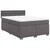 Vidaxl Box spring postelja z vzmetnico siva 140x200 cm umetno usnje