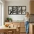 WallXpert metalni zidni ukras 5321, rascvetala grana drveta u 4 panela, 120 x 60 cm, crni