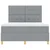 Vidaxl LED Box Spring Postelja Svetlo siva 140 x 190 cm blago