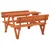 Stol za piknik za 4 djece s otvorom za suncobran od jelovine