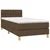 Vidaxl Box spring postelja z vzmetnico LED temno rjava 90x190 cm blago