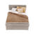 Kondela boxspring postelja FERATA, 140x200cm, siva-rjava