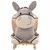 vidaXL Plišani magarac za ljuljanje s naslonom 60 x 32 x 55 cm sivi