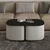 HANAH HOME Sto za dnevnu sobu Twin Black