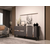 HANAH HOME Komoda Vania Anthracite Silver