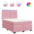VIDAXL Box spring postelja z vzmetnico roza 140x200 cm žamet