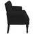 Klupa s naslonom crna 120x62x75,5 cm tkanina