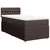Vidaxl Box spring postelja z vzmetnico temno rjava 100x200 cm blago