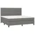 Vidaxl Box spring postelja z vzmetnico temno siva 200x200 cm blago