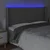 LED uzglavlje sivo 203x16x118/128 cm od umjetne kože