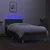 vidaXL Box spring postelja z vzmetnico LED temno siva 80x200 cm blago