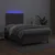 Vidaxl Box spring postelja z vzmetnico LED siva 120x190 cm um. usnje