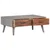 shumee Klubska mizica siva 100x60x40 cm trden mangov les