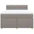 Vidaxl Box spring postelja z vzmetnico taupe 140x200 cm blago