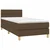 Vidaxl Box spring postelja z vzmetnico temno rjav 90x190 cm blago