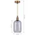 BRILAGI -LED Luster na sajli RETRO GLASS 1xE27/60W/230V O 14 cm zlatna/dimno siva