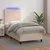 Vidaxl Box spring postelja z vzmetnico LED kapučino 90x190 cm