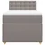 Vidaxl Box spring postelja z vzmetnico taupe 90x200 cm blago