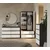 shumee Malwa M6 120 Komoda ANTRACIT / BELA