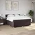 Vidaxl Box spring postelja z vzmetnico temno rjava 180x200 cm blago
