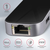 AXAGON USB HUB HMC-6GL, 6v1