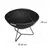 Blumfeldt Orbit, 3 v 1 jekleno ognjišče, O 60 cm, 40 cm žar, miza, črna (GDW27-Orbit)
